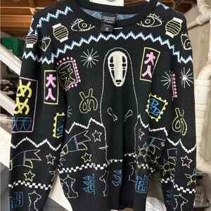 Studio Ghibli - Spirited Away Black Sweater Size Medium